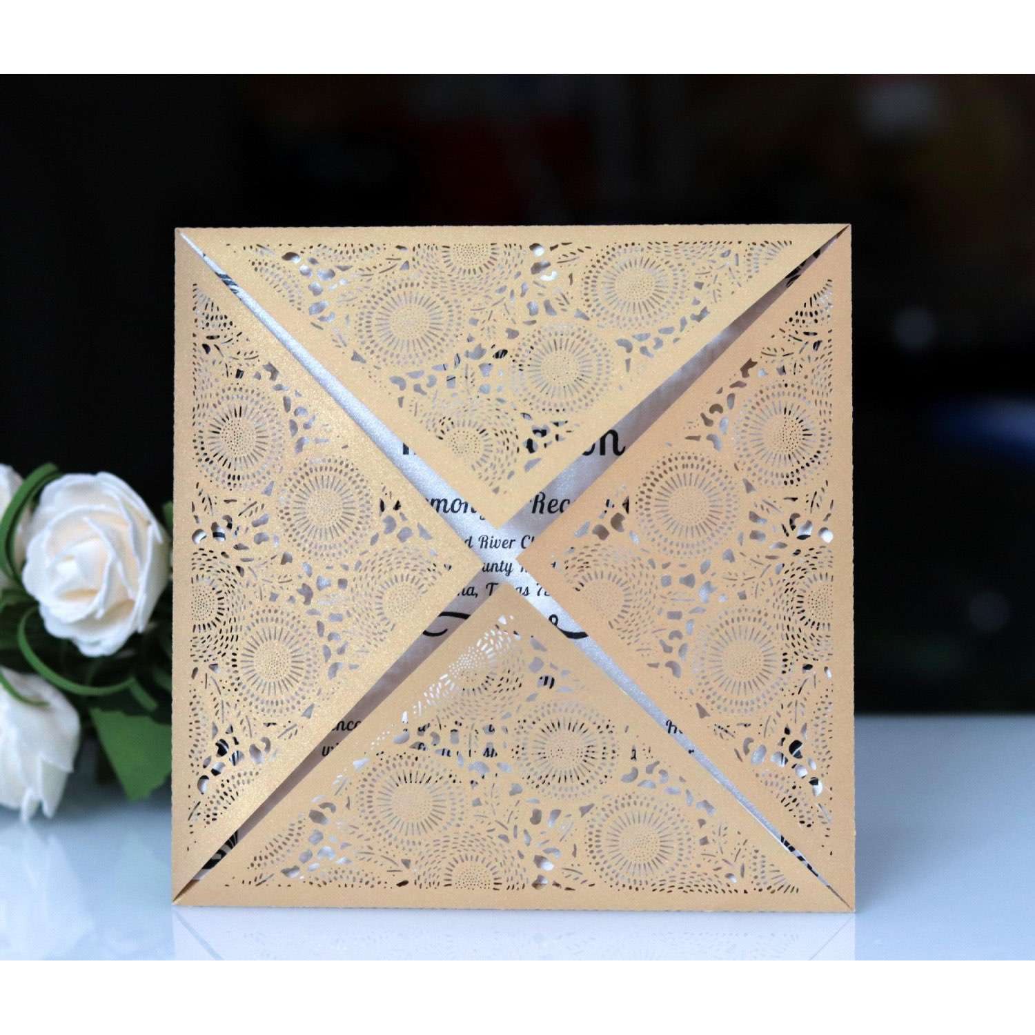 Latest Invitation Card Wedding Card Design Laser Cut Holiday Greeting Card